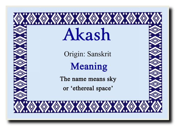 Akash Personalised Name Meaning Jumbo Magnet