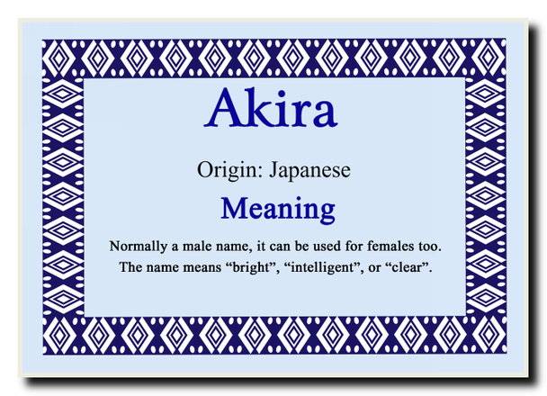 Akira Personalised Name Meaning Jumbo Magnet