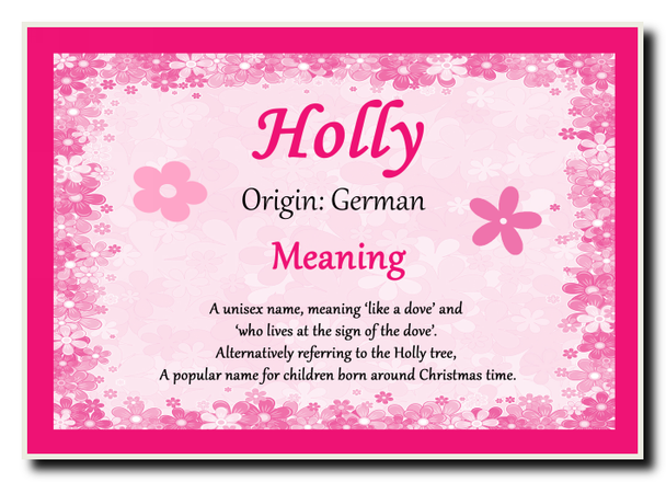 Holly Personalised Name Meaning Jumbo Magnet