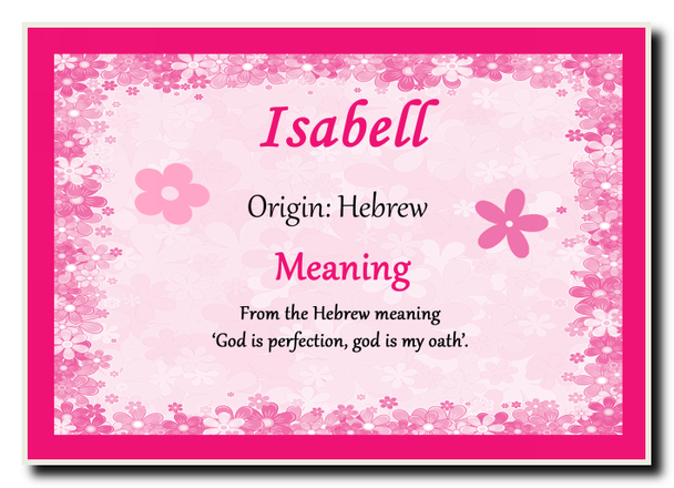 Isabell Personalised Name Meaning Jumbo Magnet