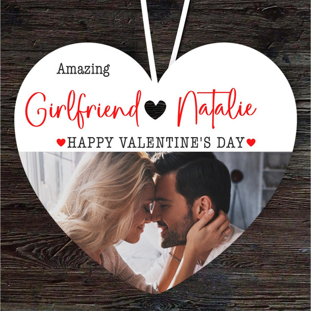 Girlfriend Wife Photo Valentine's Day Gift Heart Personalised Hanging Ornament