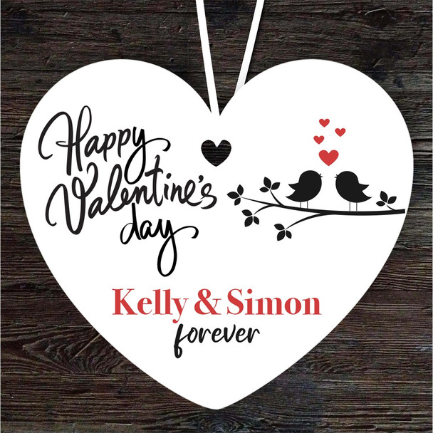 Love Birds Valentine's Day Gift Heart Personalised Hanging Ornament