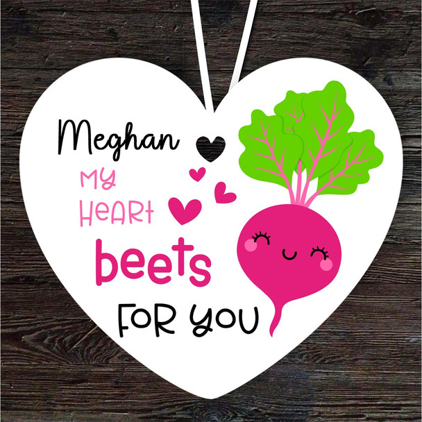 Beetroot Valentine's Day Gift Heart Personalised Hanging Ornament