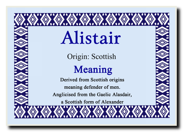 Alistair Personalised Name Meaning Jumbo Magnet