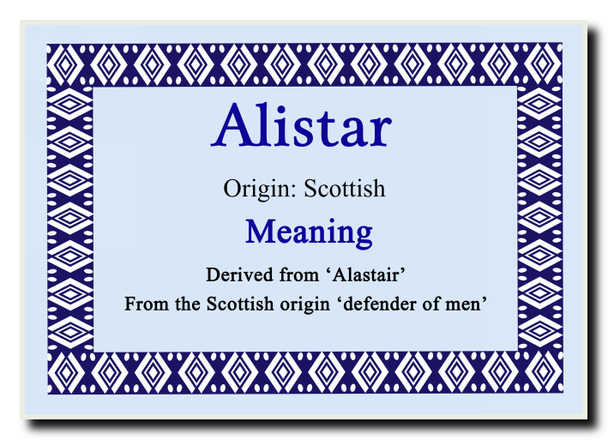 Alistar Personalised Name Meaning Jumbo Magnet