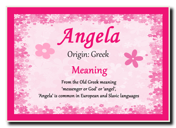 Angela Personalised Name Meaning Jumbo Magnet