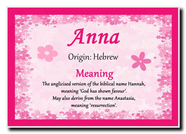 Anna Personalised Name Meaning Jumbo Magnet