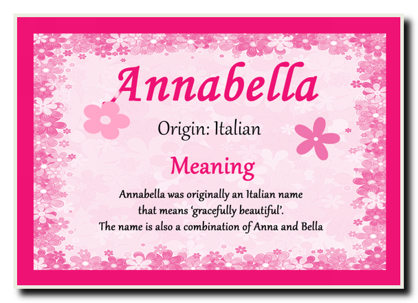 Annabella Personalised Name Meaning Jumbo Magnet