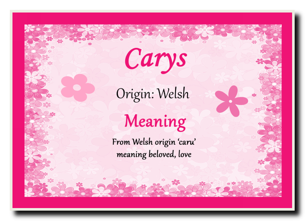 Carys Personalised Name Meaning Jumbo Magnet