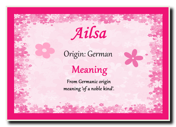 Ailsa Personalised Name Meaning Jumbo Magnet