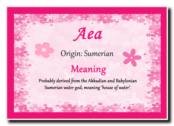 Aea Personalised Name Meaning Jumbo Magnet