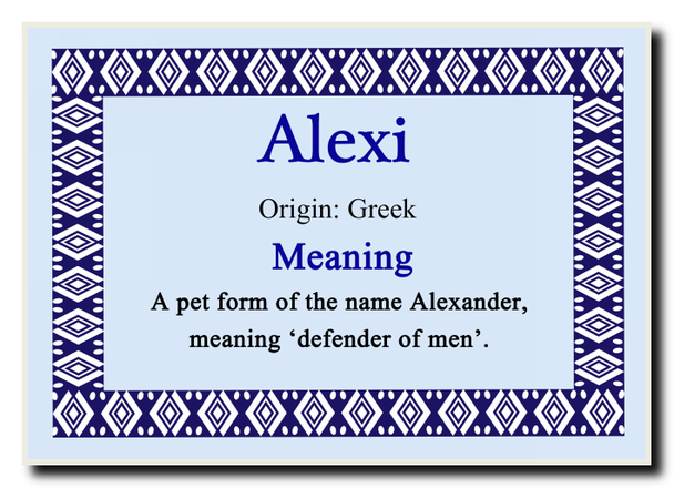 Alexi Personalised Name Meaning Jumbo Magnet