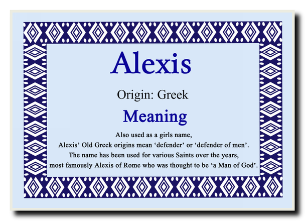 Alexis Personalised Name Meaning Jumbo Magnet