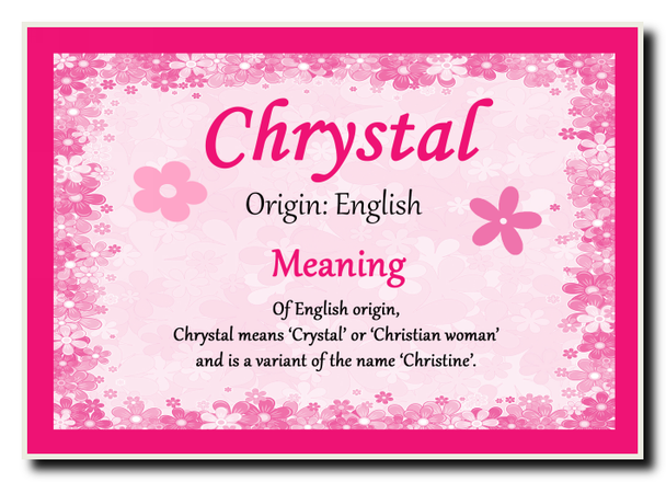 Chrystal Personalised Name Meaning Jumbo Magnet