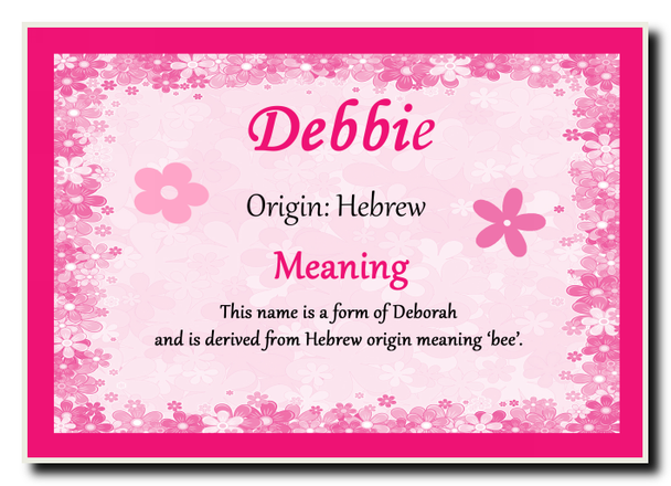 Debbie Personalised Name Meaning Jumbo Magnet