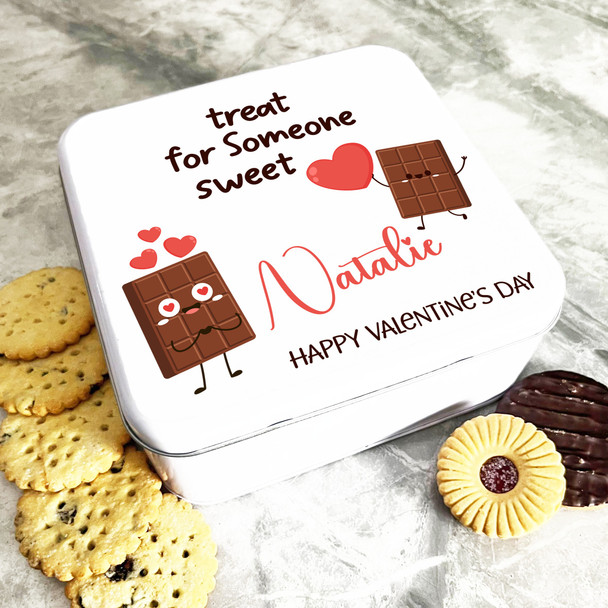 Square For Someone Sweet Valentine's Day Gift Personalised Treat Tin