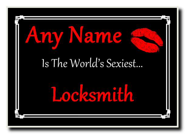 Locksmith Personalised World's Sexiest Jumbo Magnet