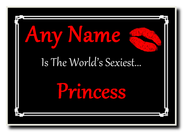 Princess Personalised World's Sexiest Jumbo Magnet