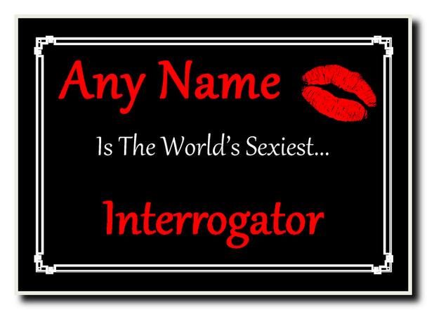 Interrogator Personalised World's Sexiest Jumbo Magnet