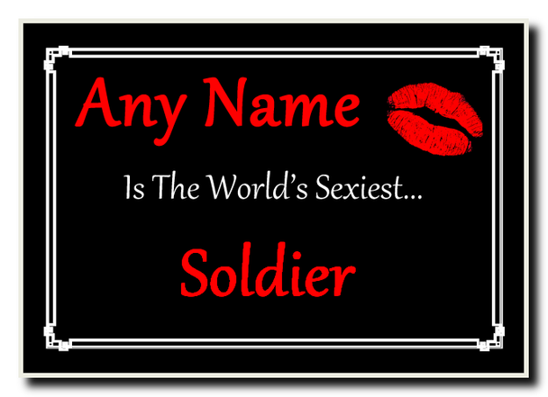 Soldier Personalised World's Sexiest Jumbo Magnet