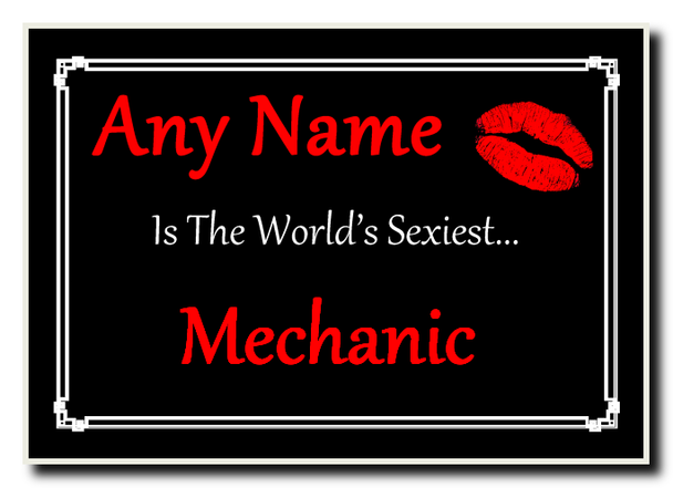 Mechanic Personalised World's Sexiest Jumbo Magnet