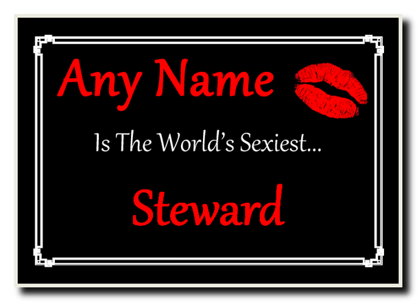 Steward Personalised World's Sexiest Jumbo Magnet