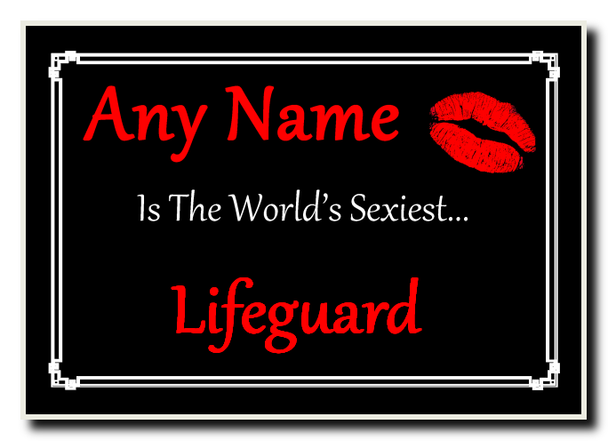 Lifeguard Personalised World's Sexiest Jumbo Magnet