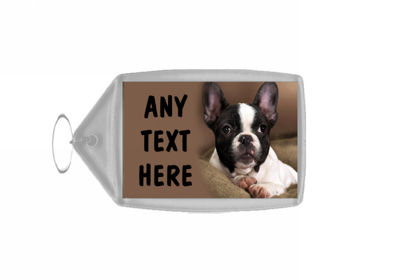 French Bulldog Personalised Keyring