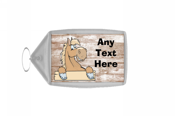 Palomino Horse Shabby Personalised Keyring