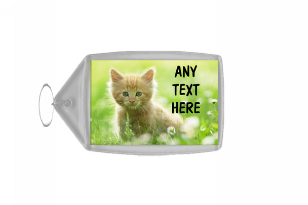 Ginger Kitten Personalised Keyring