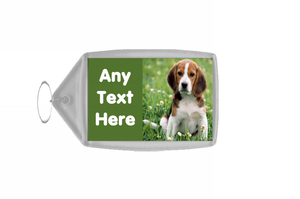 Cute Beagle Personalised Keyring