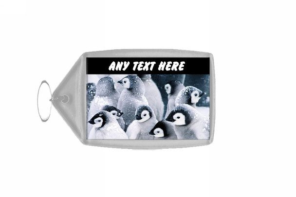 Penguins Personalised Keyring