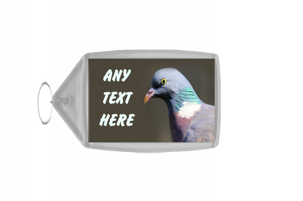 Pigeon Bird Personalised Keyring