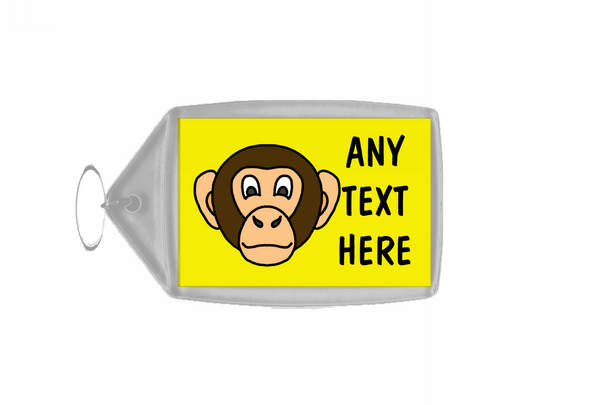 Yellow Monkey Personalised Keyring