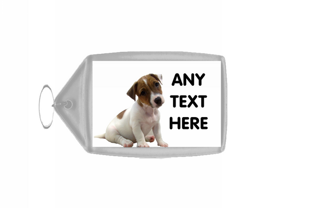 Jack Russell Puppy Personalised Keyring