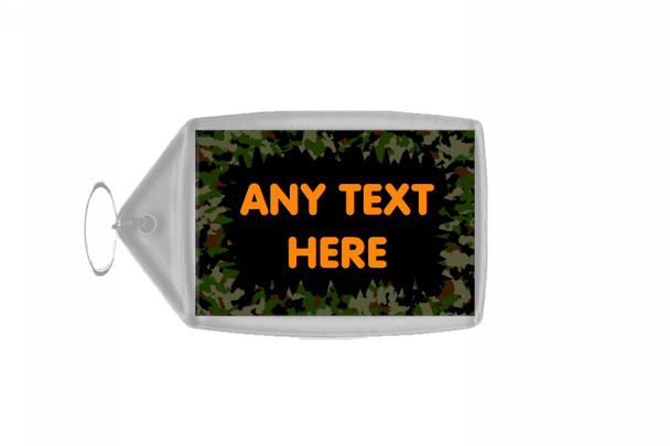 Camouflage Army Personalised Keyring