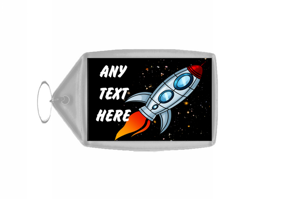 Rocket Space Personalised Keyring