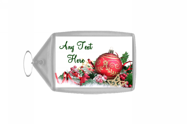 Xmas Decs Christmas Personalised Keyring