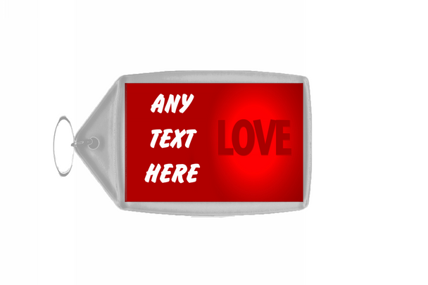 Red Love Personalised Keyring