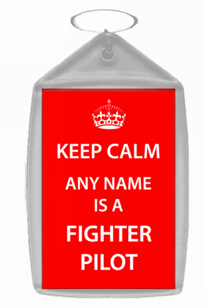 Fighter Pilot Personalised Keep Calm Keyring