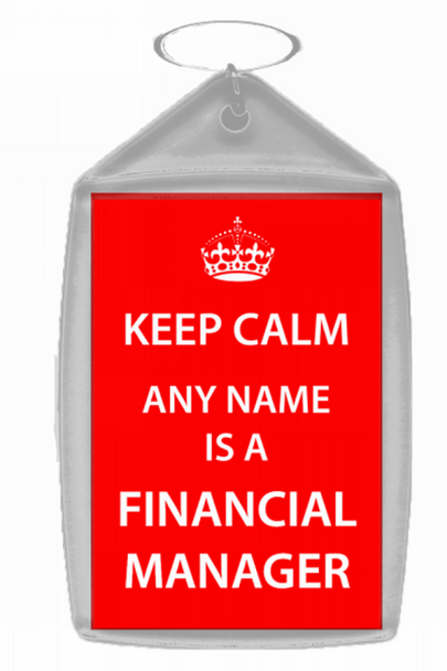 Financial Manager Personalised Keep Calm Keyring