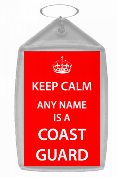 Coast Guard Personalised Keep Calm Keyring
