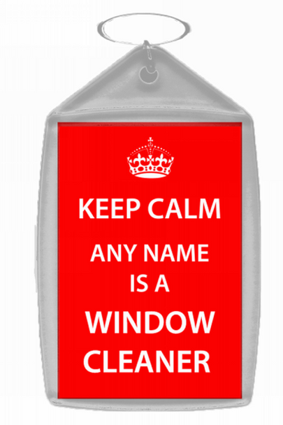 Window Cleaner Personalised Keep Calm Keyring