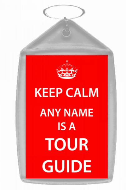 Tour Guide Personalised Keep Calm Keyring