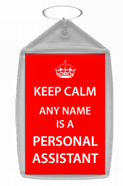 Personal Assistant Personalised Keep Calm Keyring