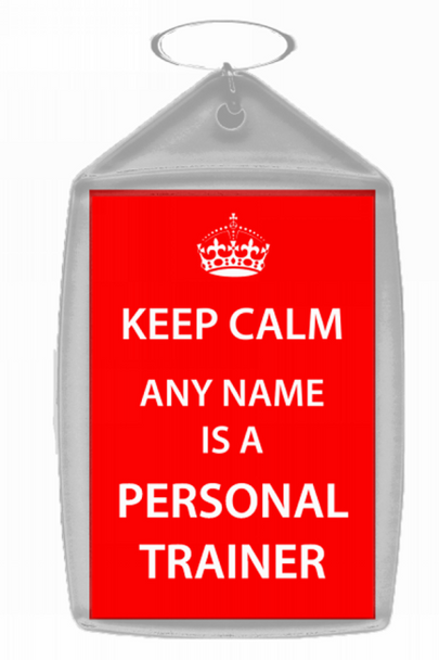 Personal Trainer Personalised Keep Calm Keyring