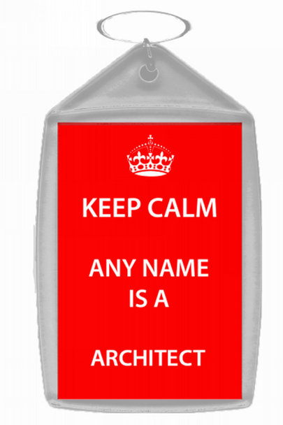 Architect Personalised Keep Calm Keyring