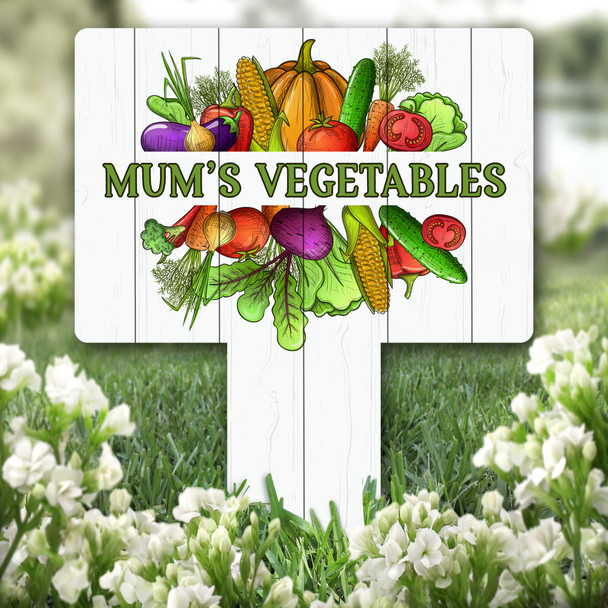 Garden Mum's Vegetable Patch Personalised Gift Garden Plaque Sign Stake