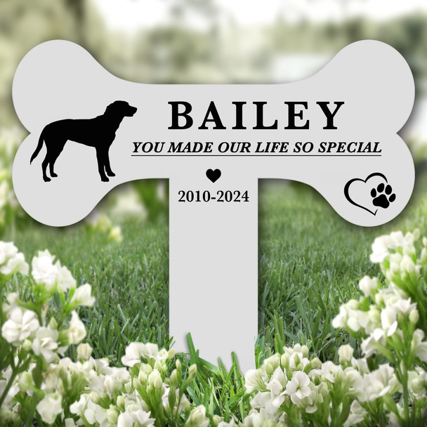 Bone Greater Swiss Mountain Dog Pet Remembrance Grave Plaque Memorial Stake