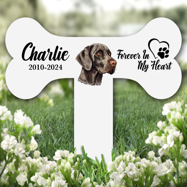 Bone Shorthaired Pointer Brown Dog Pet Remembrance Grave Plaque Memorial Stake